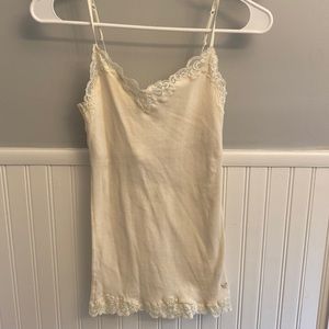 Off white lace trim American eagle tank top never worn